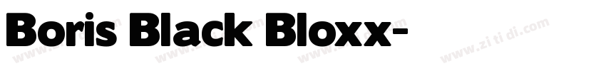 Boris Black Bloxx字体转换